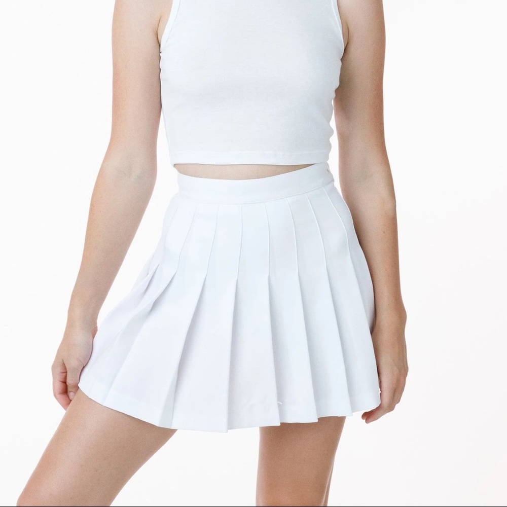 Los Angeles Apparel White Tennis Skirt Size Medium